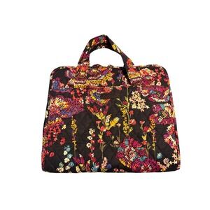 Vera Bradley Quilted Floral Travel Makeup Organizer Bag Hanging Toiletry Case